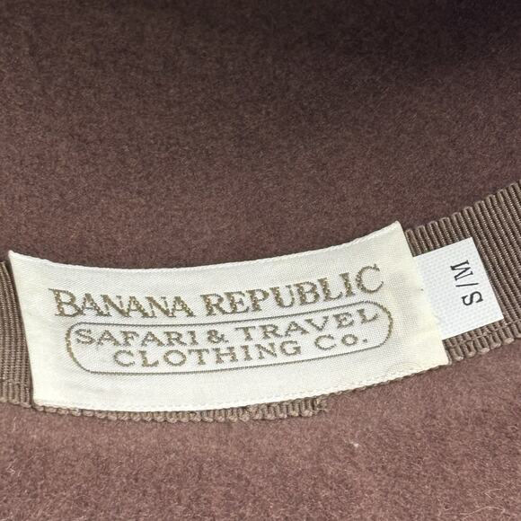 Banana Republic Safari & Travel Co. Vintage 100% Wool Fedora Hat Indiana Jones main image 5